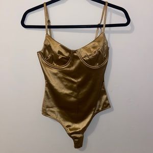 Pretty little thing gold bodysuit